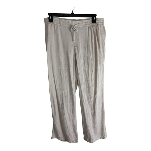 Old navy Womens Pants Size Large Tan Linen Blend Pullon Causal Beach - Picture 1 of 10